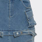 Utility Denim Maxi Skirt
