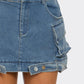 Utility Denim Maxi Skirt
