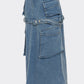 Utility Denim Maxi Skirt