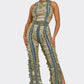 Sahara Fringe Textured Jumpsuit