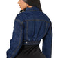 “Peek, No Boo” Denim Crop Jacket