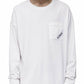 Konus Men's Long Sleeve Oversize Pocket Tee in White by Shop at Konus