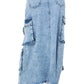“Split Decisions” Long Maxi Denim Skirt