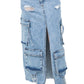 “Split Decisions” Long Maxi Denim Skirt