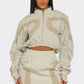 Two-Tone Nylon Windbreaker Skirt Set