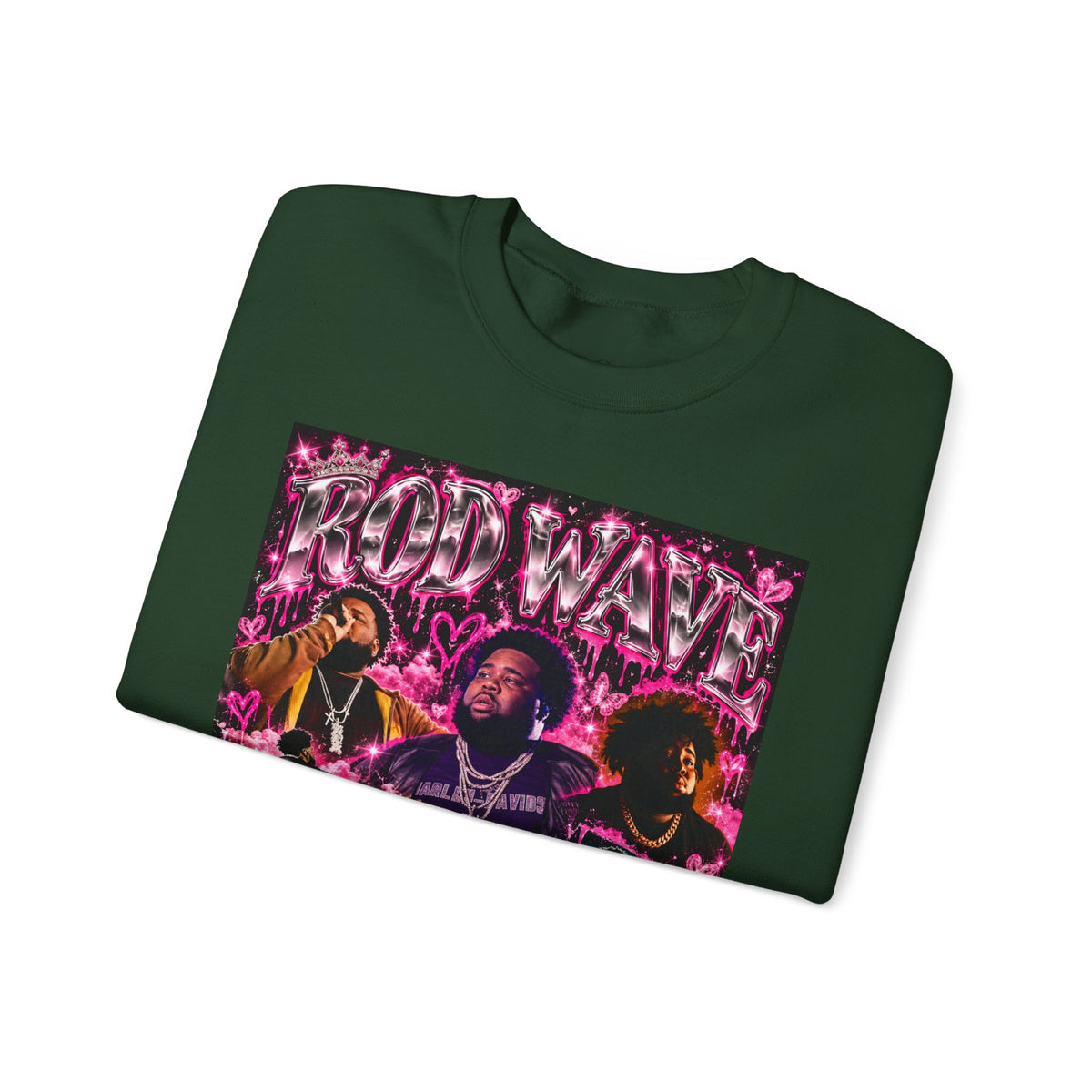 “Rod Wave” Pink Crewneck Sweatshirt
