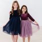 Light Navy Velvet Tutu Dress
