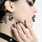 Noir Heart Cross Earrings