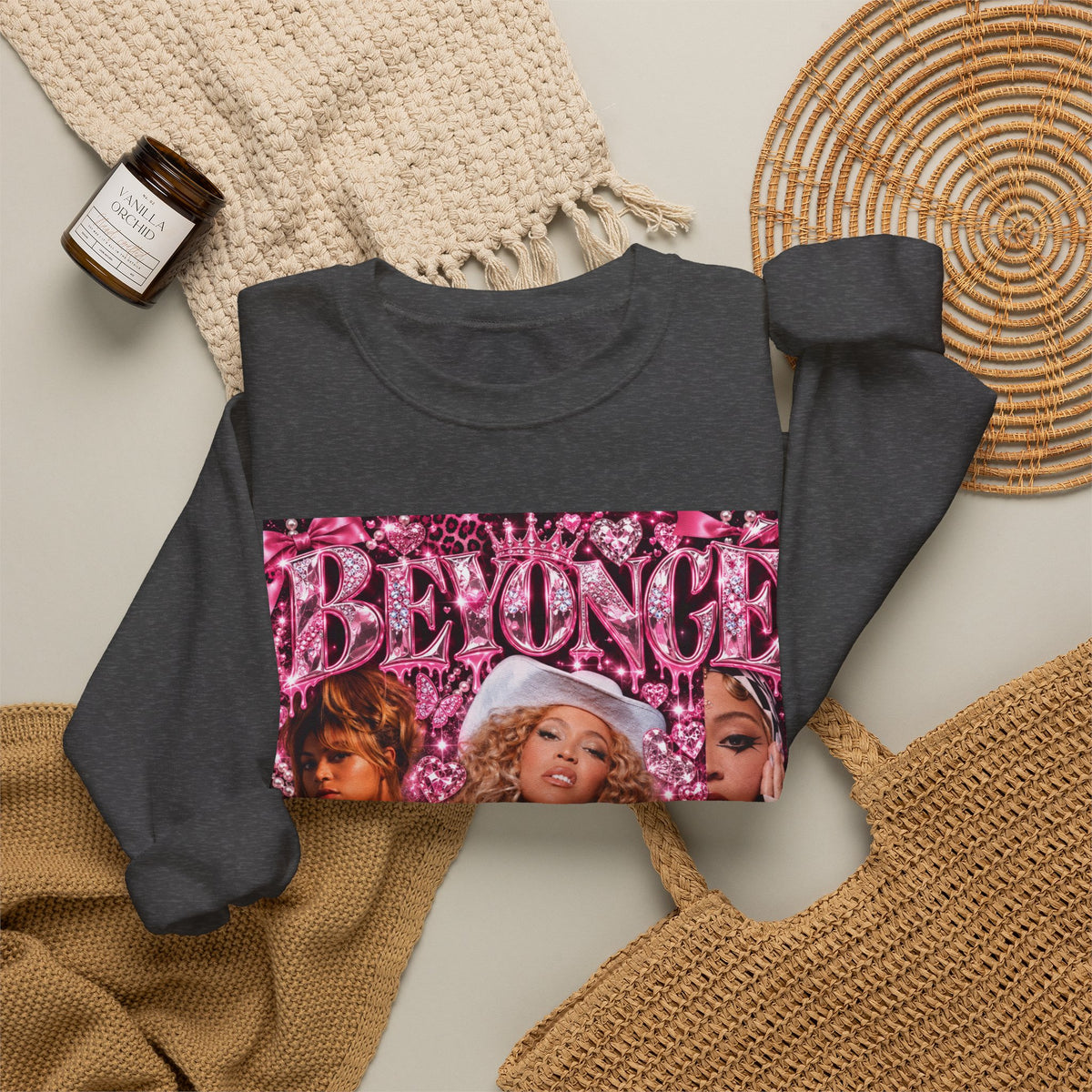 “Beyoncé” Pink Crewneck Sweatshirt