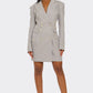 Monet Pearl Embellished Blazer Dress