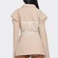 Lace Command Corset Blazer - Blush Nude