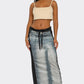 Fade Game Hybrid Denim Maxi Skirt