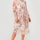 Floral Ruffle Sheer Midi Dress