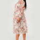 Floral Ruffle Sheer Midi Dress