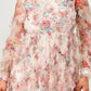 Floral Ruffle Sheer Midi Dress