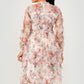 Floral Ruffle Sheer Midi Dress
