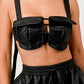 Black Utility Crop Top & Cargo Pant Set