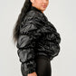 The Noir Ruched Bomber