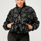 The Noir Ruched Bomber