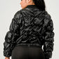 The Noir Ruched Bomber