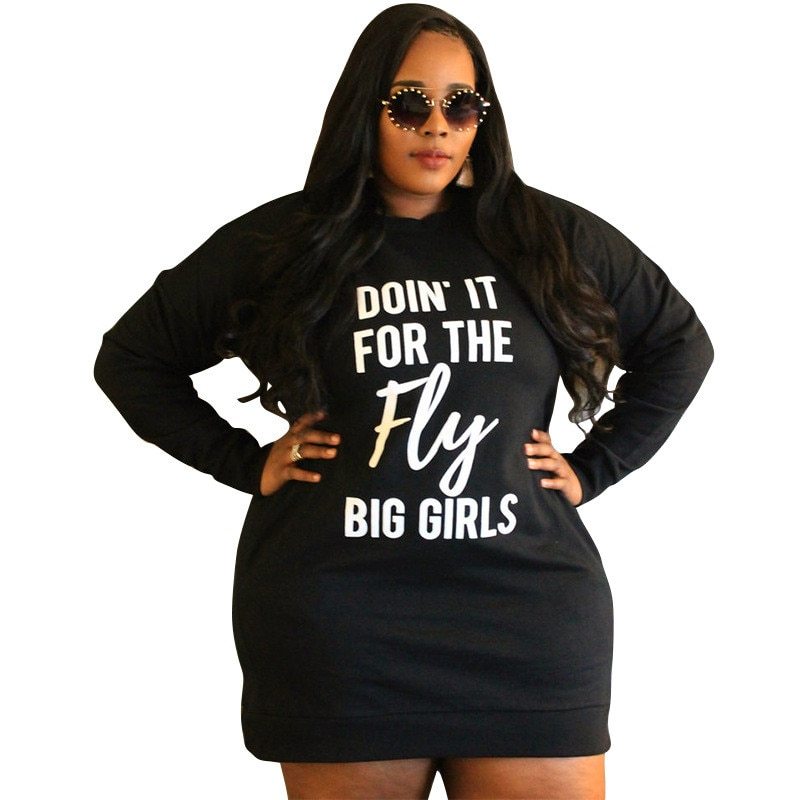 “Hot Girl Hoodies” Sweater Dress