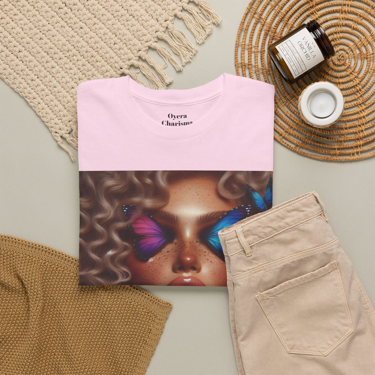 Butterfly Glam Portrait T-Shirt