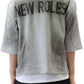 OBSIDIAN French Terry 3/4 Sleeve Crop Top Tee