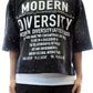 ZIRCON French Terry 3/4 Sleeve Crop Top Tee