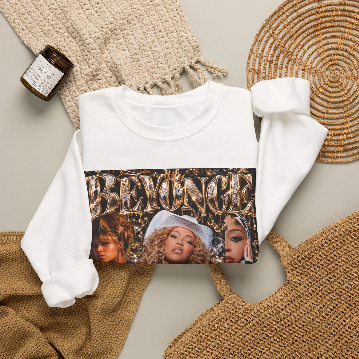 “Beyoncé” Gold Crewneck Sweatshirt