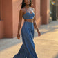Two-Piece Wide-Leg Pant Set