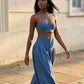 Two-Piece Wide-Leg Pant Set