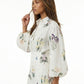 Painterly Botanical Linen Blouson Two-Piece Set