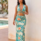 Emerald Tropic & Sculptural Cut-out Dress