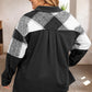 Plaid Snap Down Jacket with Pockets