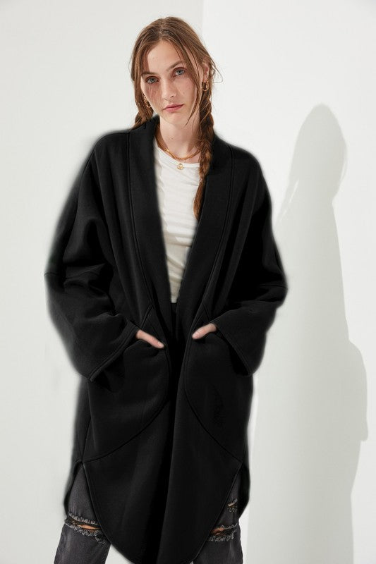 “Wine Down Wednesday” Oversized Knit Cardigan