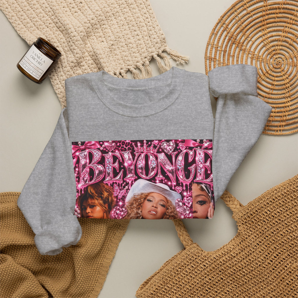 “Beyoncé” Pink Crewneck Sweatshirt