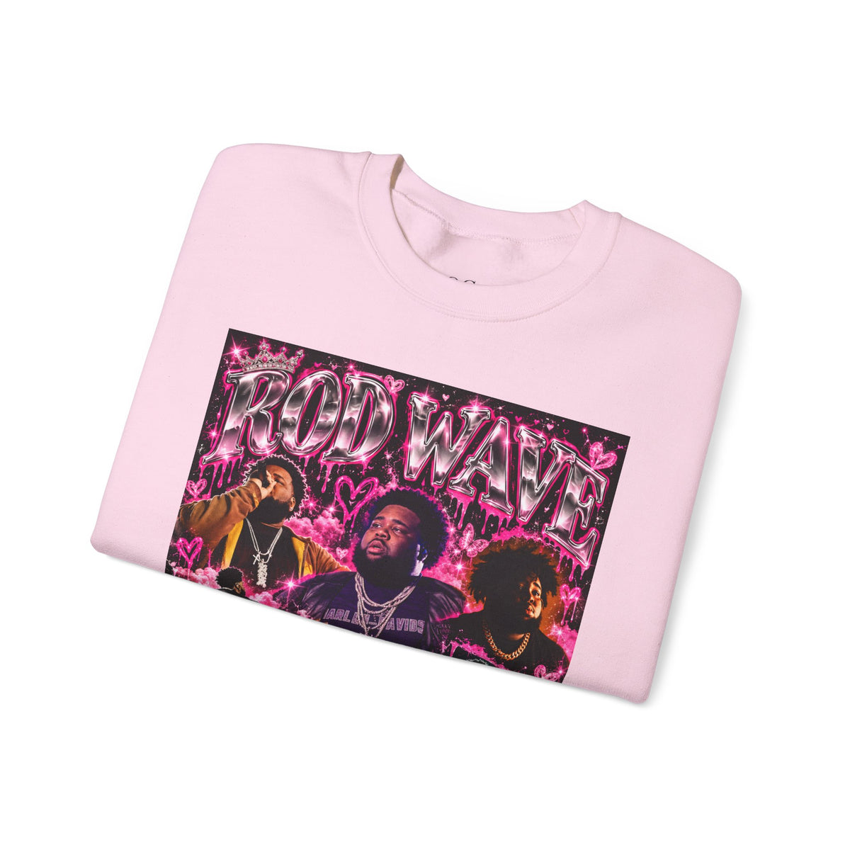 “Rod Wave” Pink Crewneck Sweatshirt