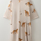Cheetah Print Side Pockets T Shirt Mini Dress