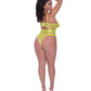 “Love Star” High Leg Teddy w/Snap Crotch Chartreuse QN