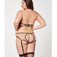 “Not Innocent” Mesh Cut Out Halter Teddy Nude/Black QN