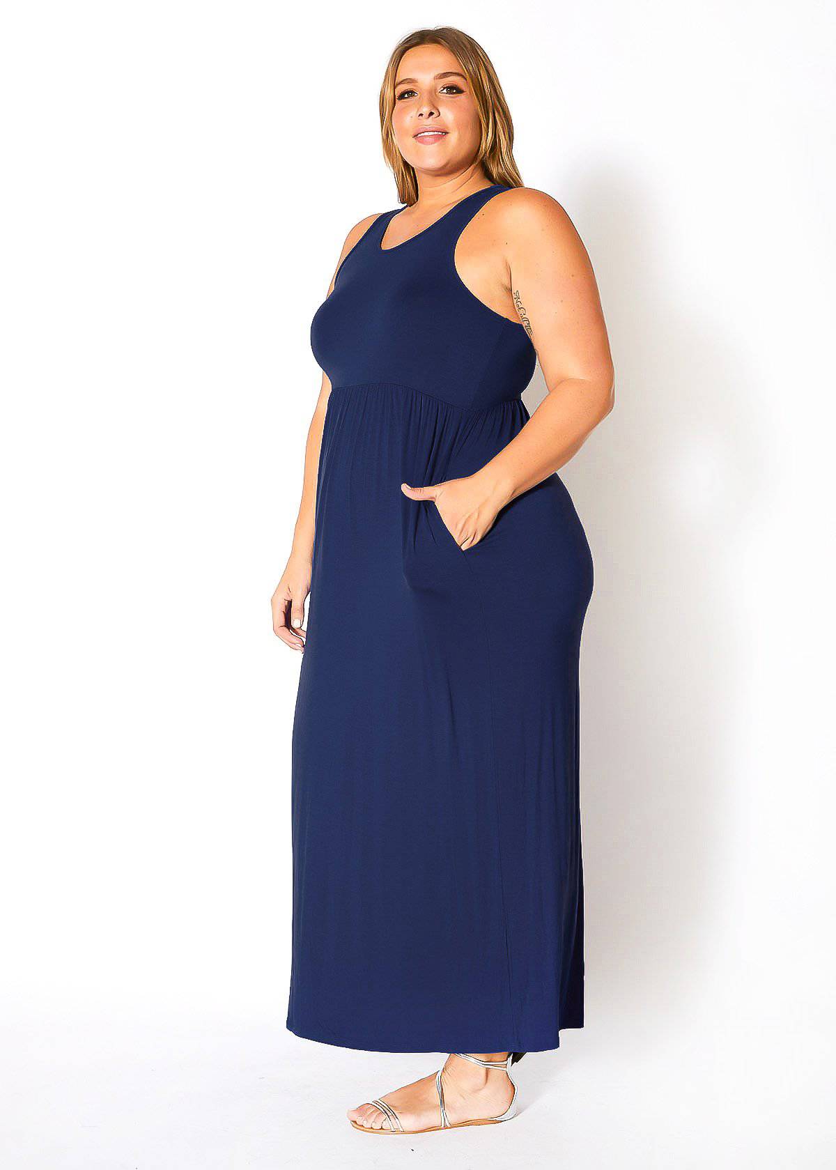 “Camilla” Pleated Maxi Dress
