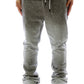OBSIDIAN Washed French Terry Stacked Jogger Pants