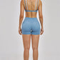 The New Seraphine Layered V Sports Bra Shorts 2-Piece Set