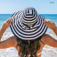 Stripe Bow Accent Sunhat