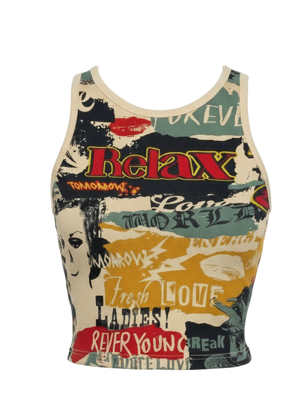 Sleeveless Graphic Top