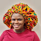 Duma Mbili XL Silk Lined African Print Bonnet