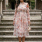 Floral Ruffle Sheer Midi Dress