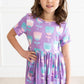 Too Cool Tulips S/S Pocket Twirl Dress