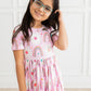 Rainbow Daisies S/S Twirl Dress