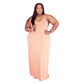 V Collar Loose Maxi Dress
